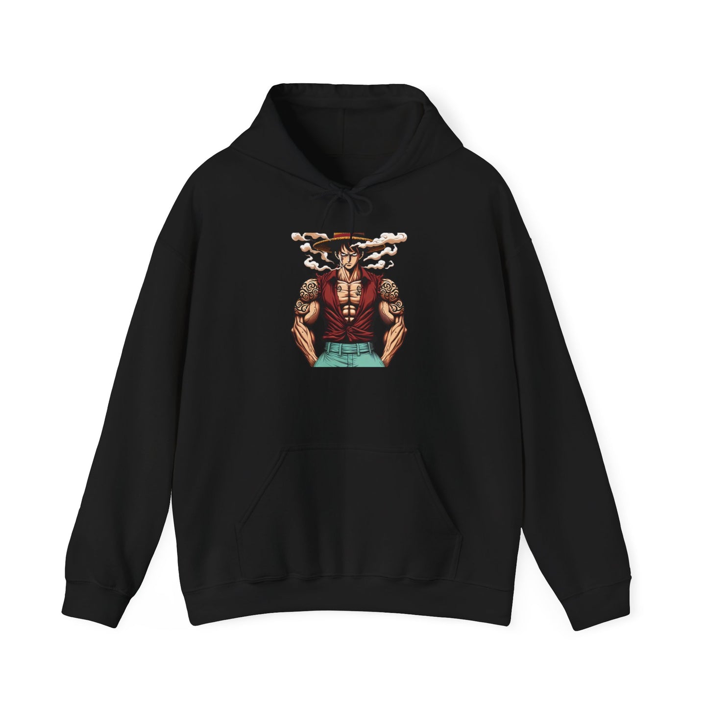 Unisex Heavy Blend™ Hooded Sweatshirt - Bold Graphic Design for Anime Fans